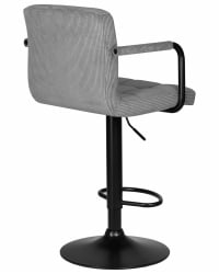 Стул барный ДОБРИН КРУГЕР АРМ БЛАCК (серый вельвет (ЛАР-Е2041-25)) / DOBRIN KRUGER ARM BLACK (LAR-E2041-25))