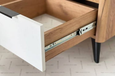 Тумба прикроватная Адам МСА-01 дуб крафт золотой/белое дерево / MSA-01