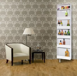 Поворотный зеркальный шкаф Дриве СП Белый / Drive SP