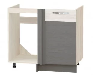 Напольный шкаф под мойку угловой (лев/прав) Графит 74.52 Сосна Астрид-Ваниль-Графит