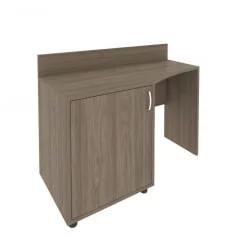 Стол (узкий) с тумбой и бортиком (левый) ЛИГХТ С-СТУ-120 Л Вяз Благородный / LIGHT