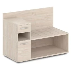 Тумба багажная с ящиком и дверью левый Орната 	Н-444 Л Дуб Верцаска Светлый / Ornata