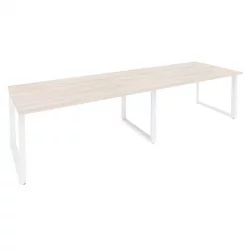 Стол переговорный (2 столешницы) ОНИКС О.МО-ПРГ-2.4 Денвер Светлый/Белый / ONIX O.MO-PRG-2.4