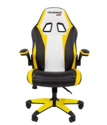 Кресло геймерское CХАИРМАН ДРАЙВ (ГАМЕ) 15 черный/желтый/белый / CHAIRMAN (GAME)