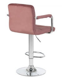 Стул барный ДОБРИН КРУГЕР АРМ (пудрово-розовый велюр (МДЖ9-32)) 2 шт / DOBRIN KRUGER ARM (MJ9-32))