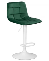 Стул барный ДОБРИН ТАИЛОР ВХИТЕ (зеленый велюр (МДЖ9-88)) 2 шт / DOBRIN TAILOR WHITE (MJ9-88))