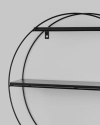 Полка Луна черная Черный мрамор / Luna