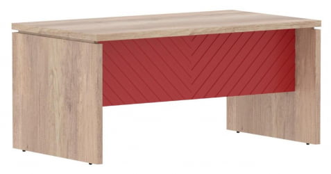 Стол руководителя Торр ЛУКС ТЛСТ 169 Дуб Каньон Красный / Torr LUX TLST