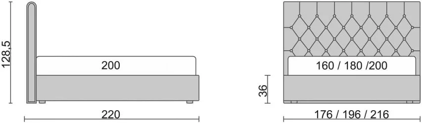 Кровать Беатрисе Сиреневый / Beatrice