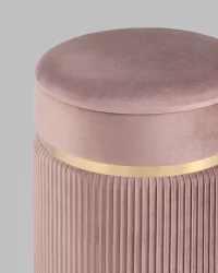 Банкетка Миранда с ящиком велюр Розовый