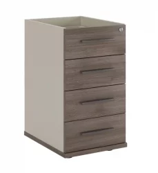 Тумба приставная без топа 4 ящика Нев Лине НЛН36330531 Дуб шамони темный / New Line NLN36330531