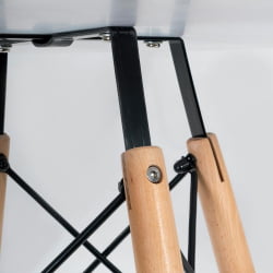 Круглый стол CИНДЙ НЕКСТ (мод. 70-80 МДФ) металл/мдф/бук, Д80х75см, белый/натуральный / CINDY NEXT (mod. MDF) D80х75см,