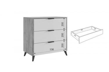 Комод Адам МСА-02 дуб крафт золотой/графит / MSA-02