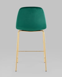 Стул полубарный Валенсия СН велюр Зеленый золотые ножки / SN