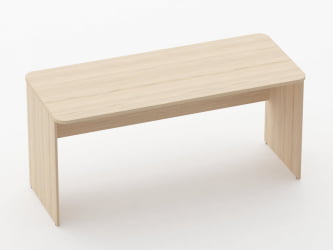 Стол прямой Глассй 1.10.16 Дуб молочный / Glassy