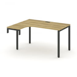 Стол-надставка на опорную тумбу (левый) CОНCЕПТ CН.ОСАН-001(Л) Дуб Винченцо Антрацит / CONCEPT CN.OSAN-001(L)