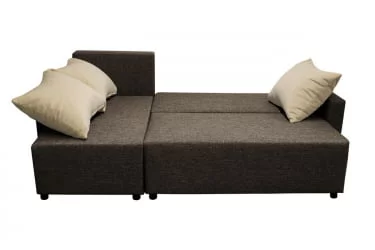 Угловой диван Шеррй (3 категория) с механизмом подъема оттоманки Балтик Кофе Латте / Sherry