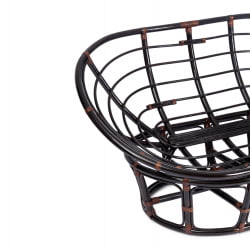 Диван МАМАСАН/МАМАСАН 23/02 В /с подушкой/ подушка 182х119 см, 169х102х80 см, Антикуе бровн (античный черно-коричневый), ткань, оранжевый, С 23 / MAMASAN/МАМАСАН W Antique brown