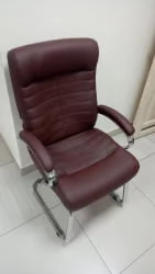 Кресло для посетителей Еверпроф Орион CФ Экокожа Коричневый / Everprof Orion CF