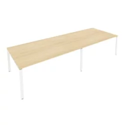 Переговорный стол (2 столешницы) Метал Сйстем Б.ПРГ-2.5 Акация/Белый / Metal System