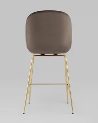 Стул полубарный Беетле со спинкой голд Коричневый / Beetle gold
