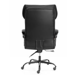 Кресло руководителя Чиеф металБЛ кож/зам/ткань, черный/черный стеганный/черный, 36-6/36-6/ТВ-11 / Chief metalBL 36-6/36-6/TW-11