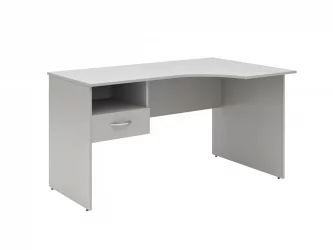 Угловой стол с тумбой СЕТ140-1 Р c подвесной тумбой Серый / SET140-1 R c