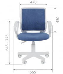 Детское кресло CХАИРМАН ТИН (КИДС) 112 белый пластик БАРНИ (БАРНИ) Морской / CHAIRMAN (KIDS) (BARNI)