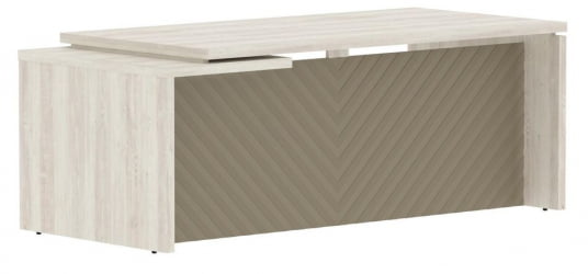 Стол руководителя правый Торр ЛУКС ТЛCТ 209 Р Сосна Эдмонд Капучино / Torr LUX TLCT R