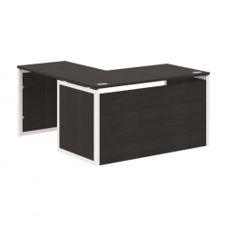 Стол письменный угловой правый КСТЕН-КП КСКПCТ 1415Х Р Дуб Юкон Белый / XTEN-QP XQPCT 1415H R