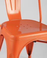 Стул ТОЛИКС с высокой спинкой Оранжевый глянцевый / TOLIX