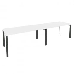 Рабочая станция на П-образном м/к ОНИКС О.МП-РС-2.4.8 Белый Бриллиант/Антрацит / ONIX O.MP-RS-2.4.8