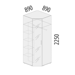 Угловой шкаф Николь 901.09