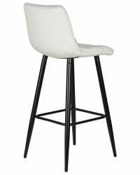 Стул барный ДОБРИН НИCОЛЕ (черные матовые ножки, светло-серый велюр (108-52)) / DOBRIN NICOLE