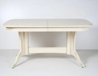 Стол обеденный раскладной Лира-3 (1,4м) тон 2М с золотой патиной