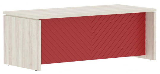 Стол руководителя Торр ЛУКС ТЛСТ 209Х Сосна Эдмонд Красный / Torr LUX TLST 209H