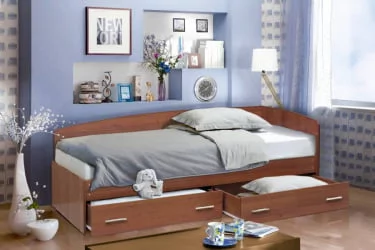 Кровать Софа №2 800*2000 Ясень шимо темный