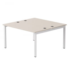 Бенч-система на 2 места на металлокаркасе, опоры 90 гр Еверпроф ЕВО 254С018 Кашемир Белый (1380) / Everprof EVO 254S018