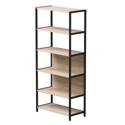 Стеллаж металлический высокий Еверпроф ЕВО 254Н008 Дуб Соната Черный / Everprof EVO