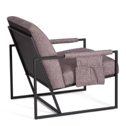 Кресло Чарли ЛУКС/Чарли Люкс велюр/букле, ВТ шапе воод росе, 70х80х82 см / Charli LUX/Чарли VT shape wood rose,