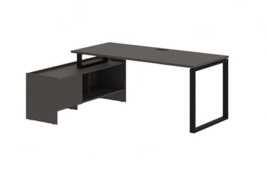Стол с тумбой ЕДИС ЕКCТ 19814 Мокко Черный / EDIS EQCT