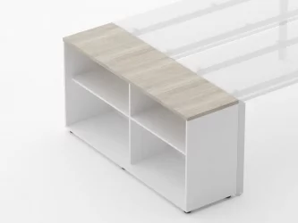 Тумба открытая Дека 9.01.145 Дуб Сантана светлый/Белый / Deka