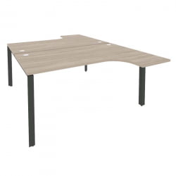 Рабочая станция на П-образном м/к ОНИКС О.МП-Д.СА-4 Дуб Аттик/Антрацит / ONIX O.MP-D.SA-4