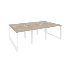 Рабочая станция на О-образном м/к ОНИКС О.МО-Д.РС-6.0.7 Дуб Аттик/Белый / ONIX O.MO-D.RS-6.0.7