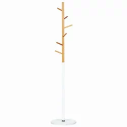 Вешалка-стойка БРАБИКС CР-1906 на мраморном диске Белый / BRABIX CR-1906