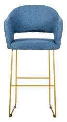 Стул полубарный Оскар (ПБ) БлюАрт/ЛинкЗолот / Oscar