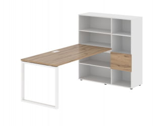 Рабочая станция ЕДИС ЕКРСТ 1217 Дуб Денвер светлый Белый Белый / EDIS EQRST
