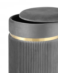 Пуф Миранда с ящиком серебро велюр Серый