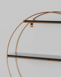 Полка Луна золотая Черный мрамор / Luna