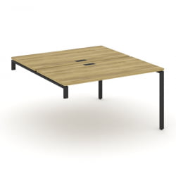 Двойной стол-надставка на опорную тумбу CОНCЕПТ CН.ДСН-003 Дуб Винченцо Черный / CONCEPT CN.DSN-003